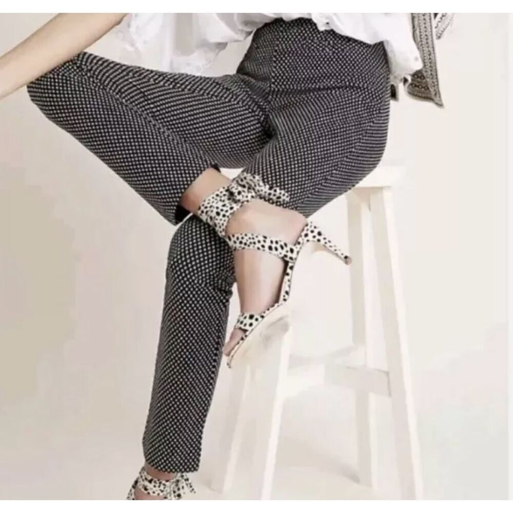 The Essential Slim By Anthropologie Pants Side Zipper Tapered Women's Size 12